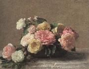 Henri Fantin-Latour roses in a dish oil painting